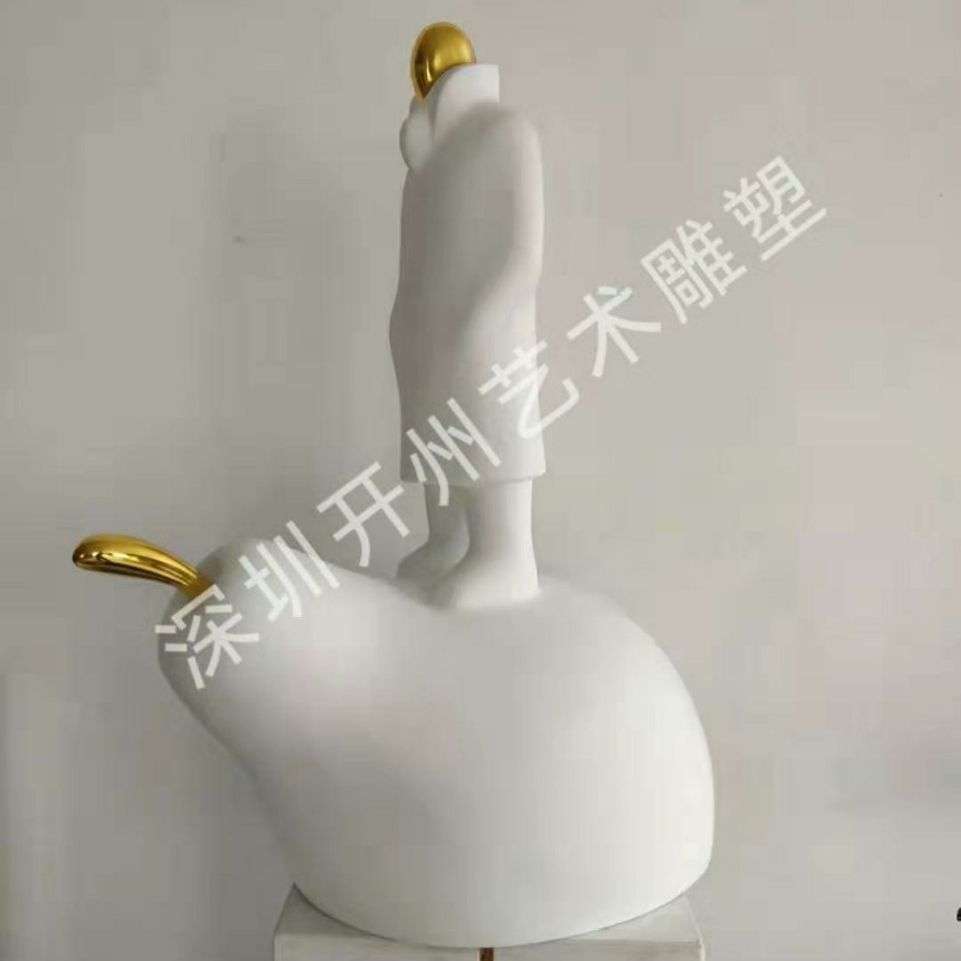 简约现代都市抽象人物雕塑摆件样板间销售中心酒店客厅玄关艺术品