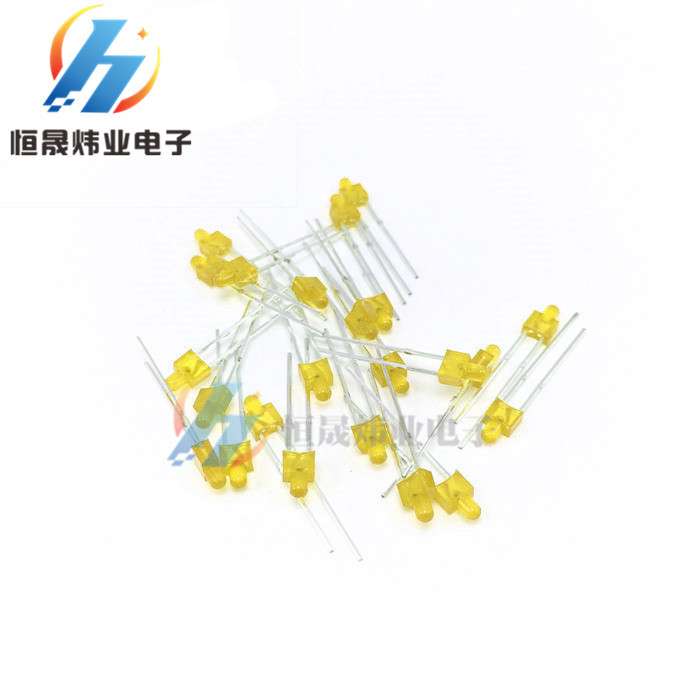 2MM红黄灯 F2圆头奶嘴型 黄发黄 直插LED发光二极管 指示灯专用