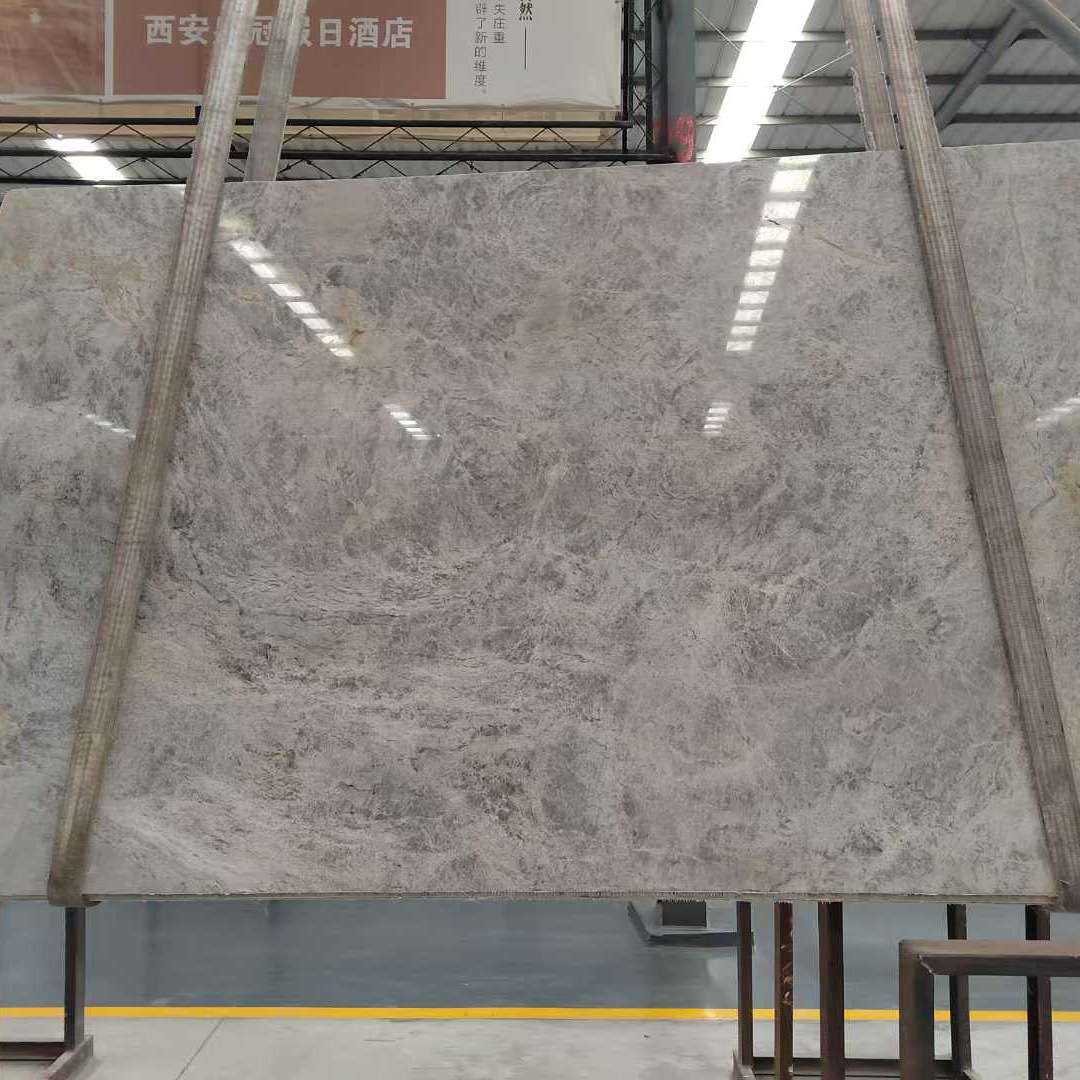 卢卡流沙大理石楼梯踏步天然石材室内地面加工