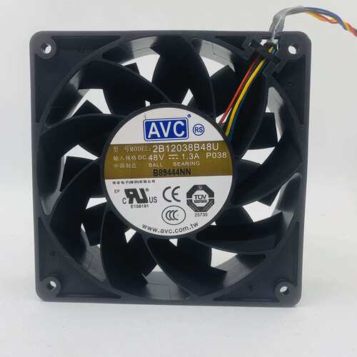 原装AVC 2B12038B48U 48V 1.30A 12CM 4线PWM大风量 12CM散热风扇