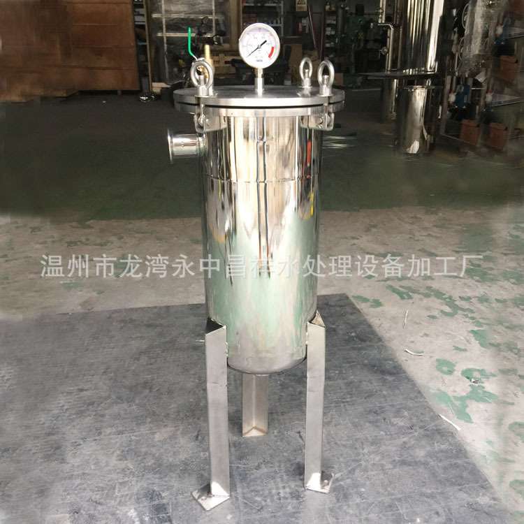 厂家销售法兰挂扣式平盖易开易换袋不洒料不锈钢1号袋式过滤器