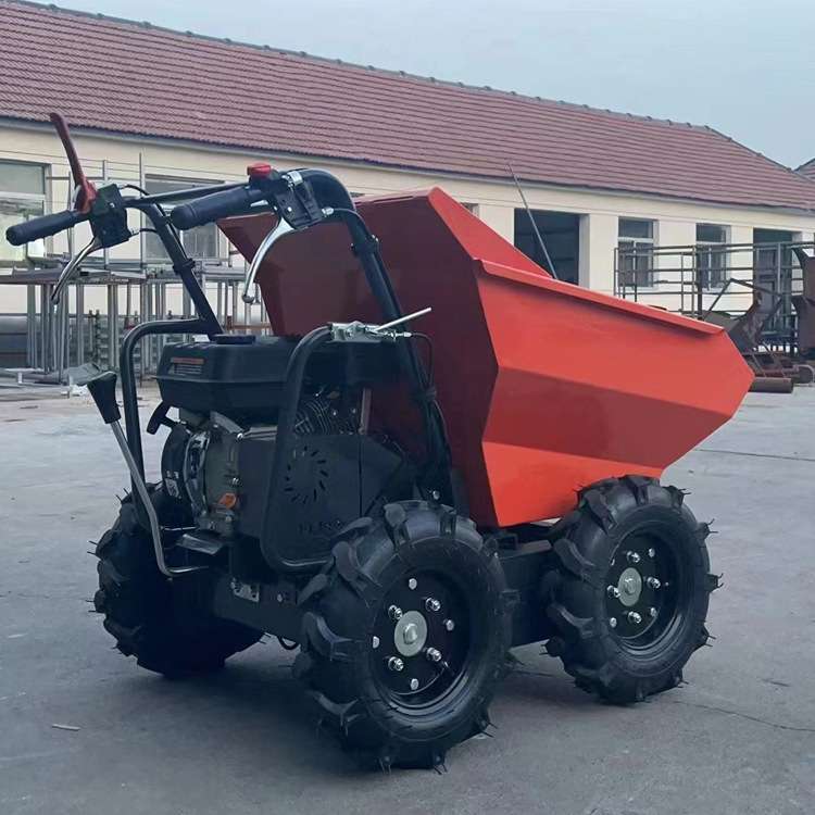 汽油四轮灰斗车 小型农场运输车 液压自卸翻斗车