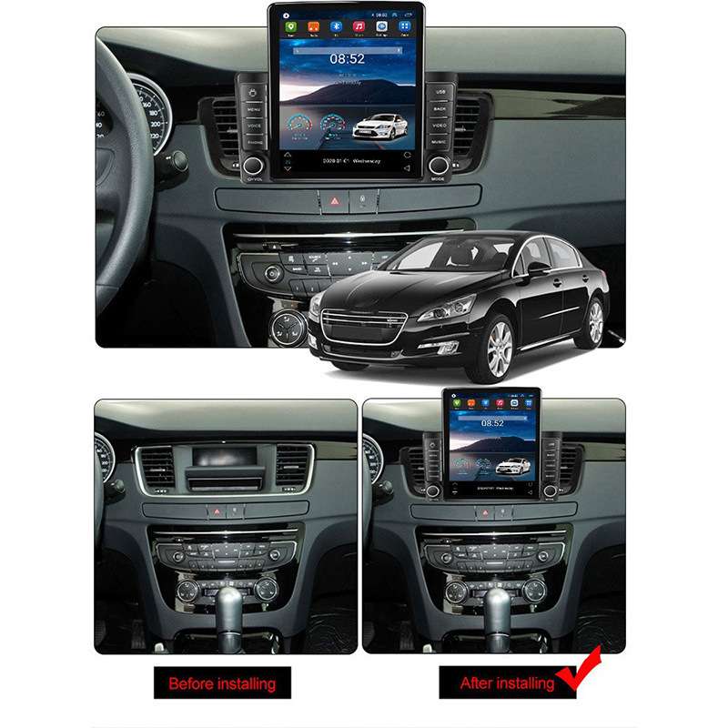 适用标志508Peugeot 508竖屏车载安卓导航仪 无线carplay石碑机