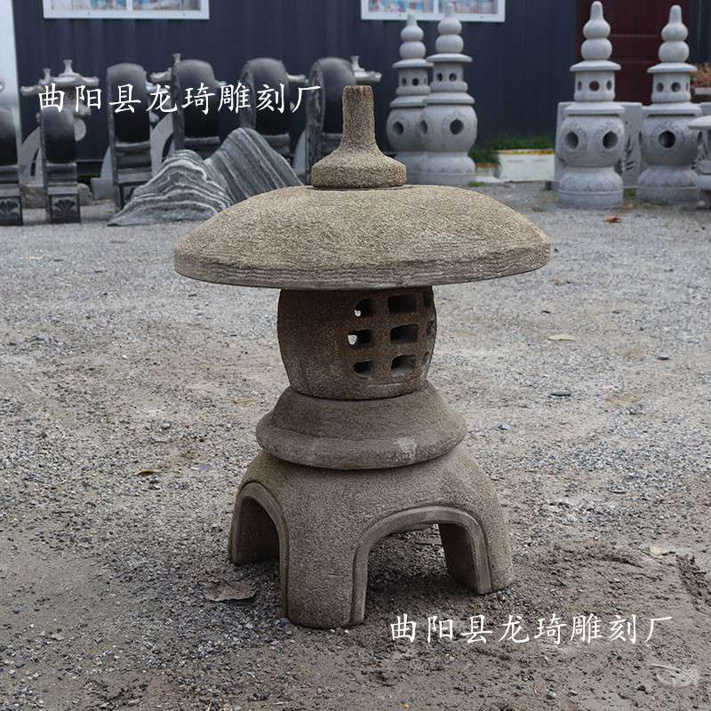 石灯笼青石仿古落地灯户外日式庭院宫灯酒店别墅花园草坪造景摆件
