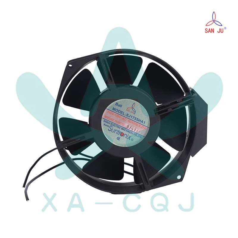 原装SANJUN三巨SJ1755HA1 110V 0.27A 17255 金属框 机柜风扇