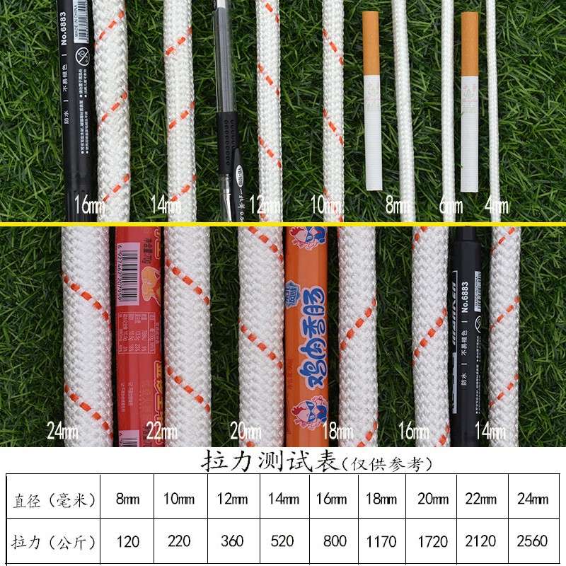 新款高空作业绳家用钢丝芯加粗逃跑救生绳户外登山绳尼龙绳子