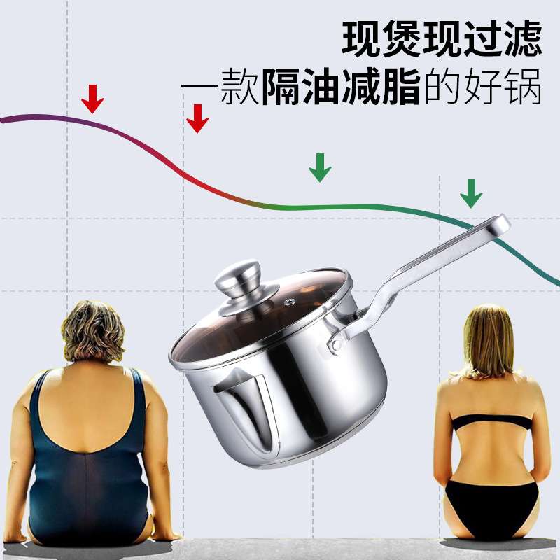 油汤分离勺家用滤油神器月子喝汤去撇油勺304不锈钢隔油汤分离器