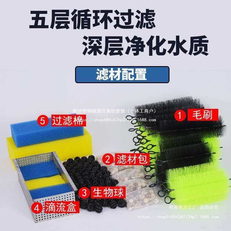 新型不锈钢鱼池过滤器外置水循环过滤系统户外大型过滤箱净水设备