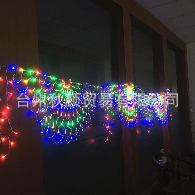 2021新款凤尾灯工程亮化酒店门头度假村孔雀网灯渔网灯LED装饰灯