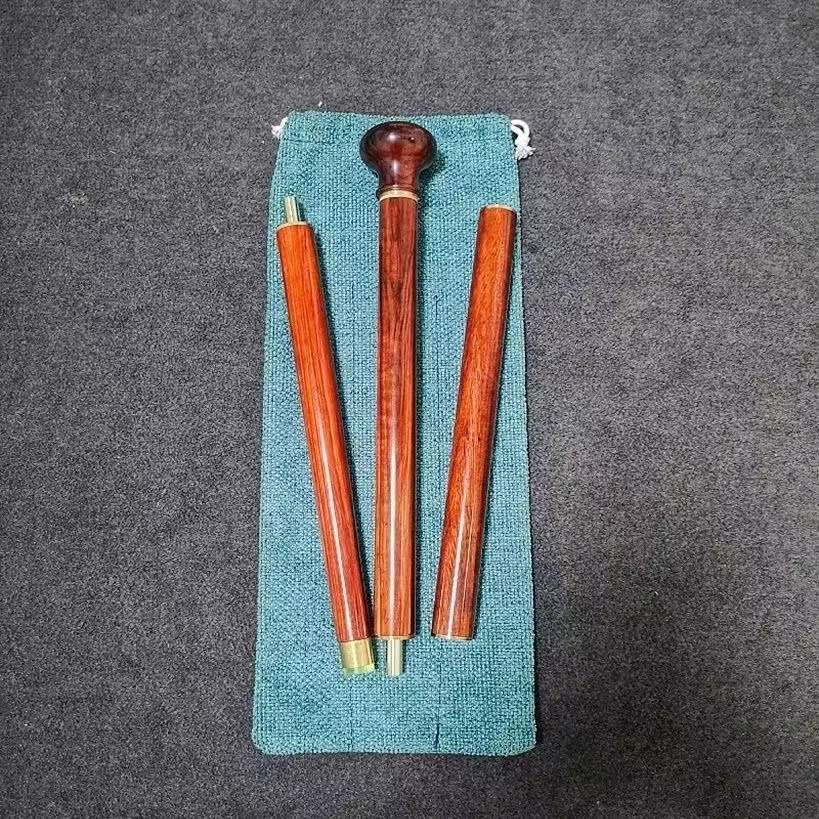 紫檀木质拐杖圆头防滑拐棍手杖文明棍登山手杖轻便防滑老人拐杖