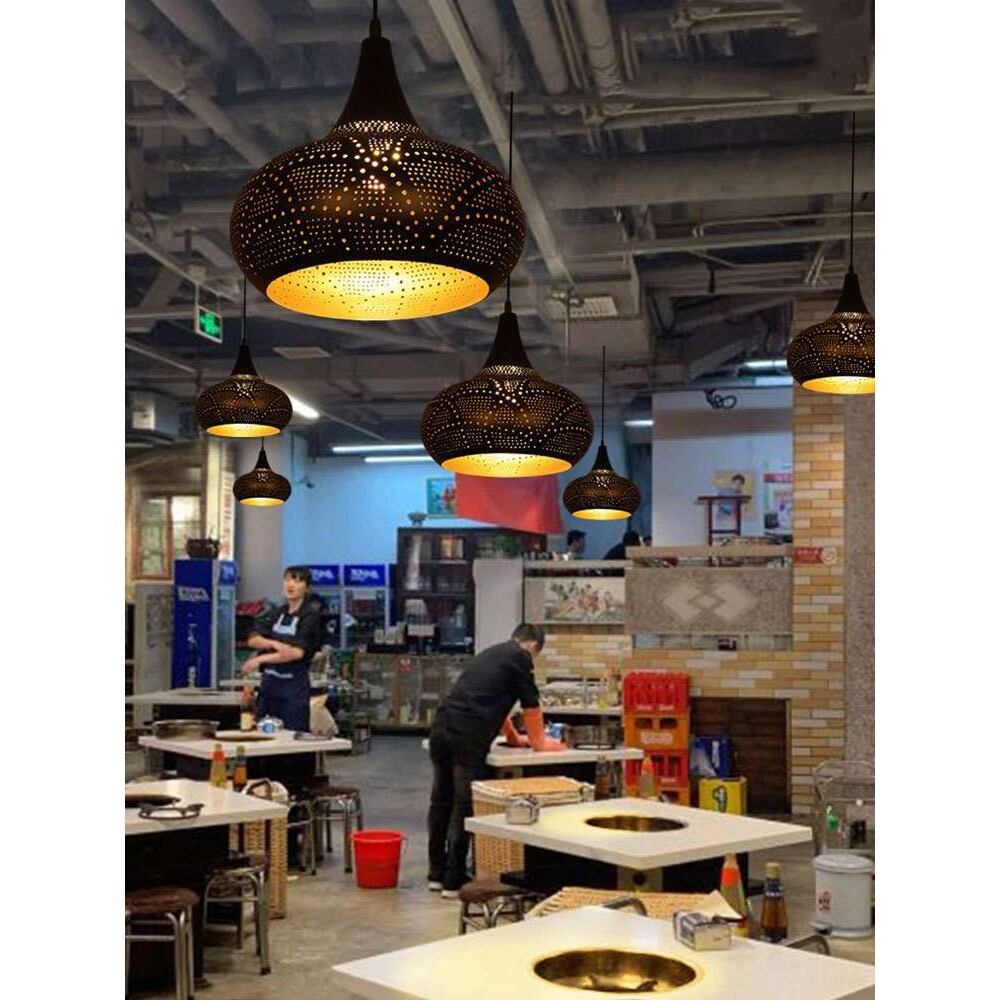 复古工业风酒吧餐厅小吊灯loft怀旧创意个性火锅店卡座吊灯带射灯