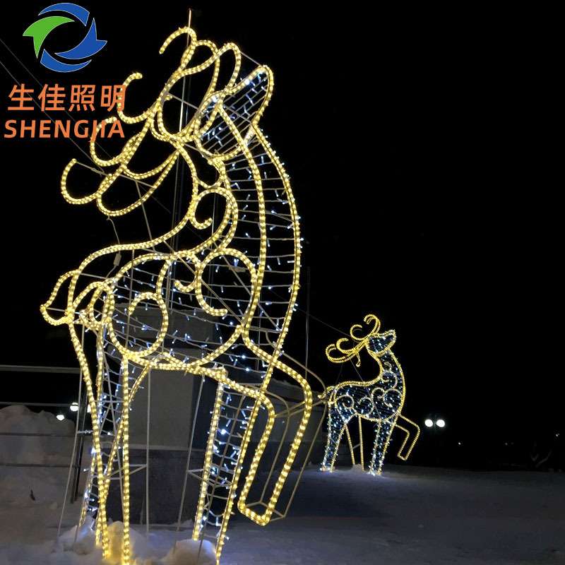 led发光动物灯发光梅花鹿造型灯 户外装饰文旅景观灯 灯串鹿灯