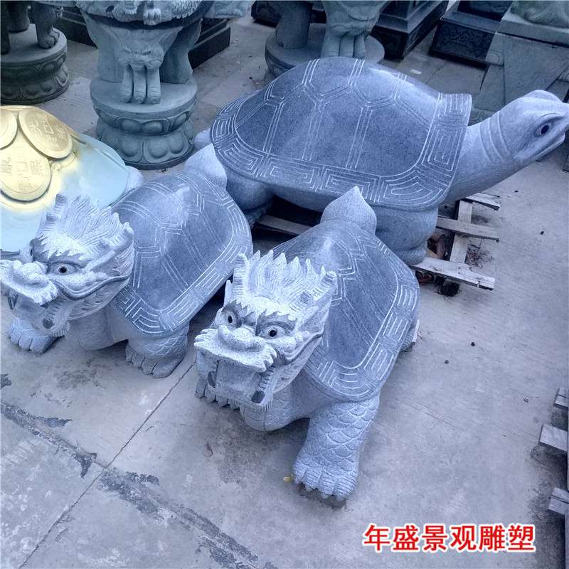 大理石雕刻金钱龟吉祥物 庭院绿地石雕金钱龟厂家