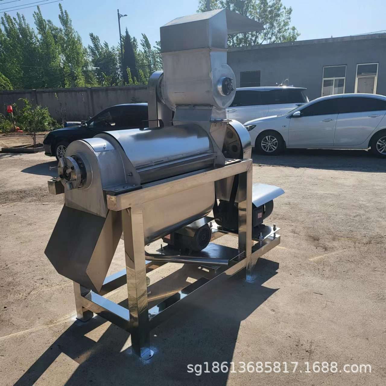 青梅柠檬工业螺旋榨汁机 蔓越莓去皮去核打浆机 大型枇杷打泥机