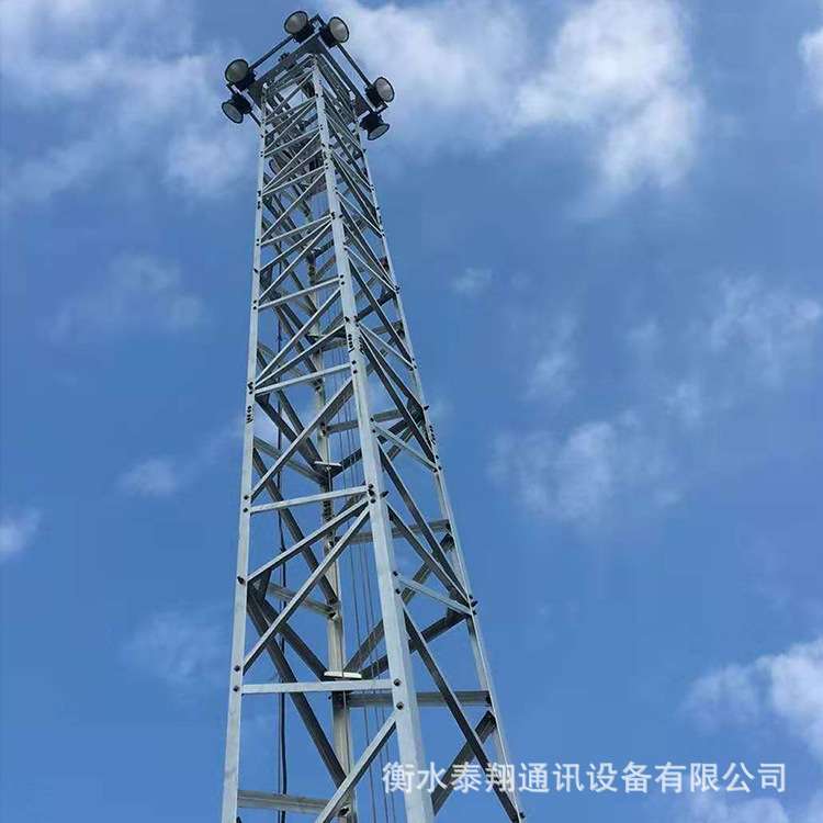 21.5米升降灯塔铁路站场投光灯塔格构式热镀锌灯塔架固定灯塔