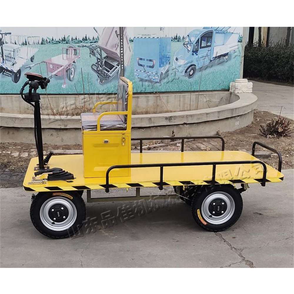 电动平板短途运输车 厂区矿区四轮工具车 座驾式装卸前进后退车
