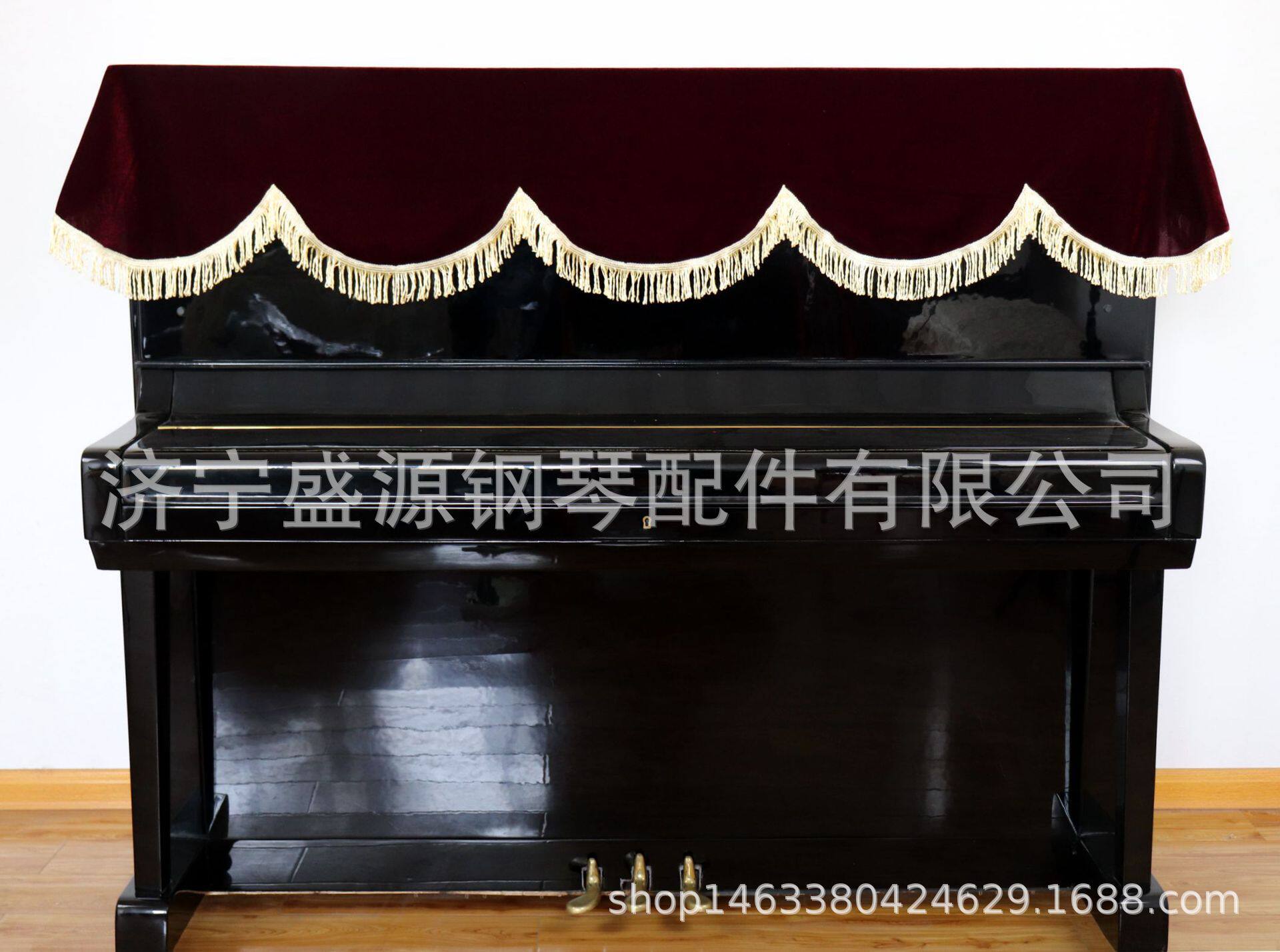 盛源钢琴配件高档金丝绒钢琴防尘罩钢琴套顶披(无凳套)