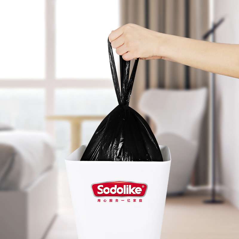 Sodolike背心垃圾袋600只整箱50*65家用加厚不易破实惠装黑色袋子图片