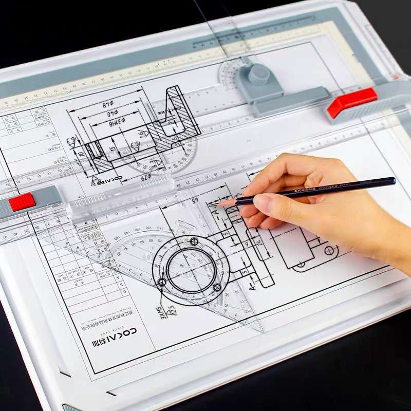 A3绘图板装便携式多功能绘画模板带刻度建筑机械土木工程专业学生