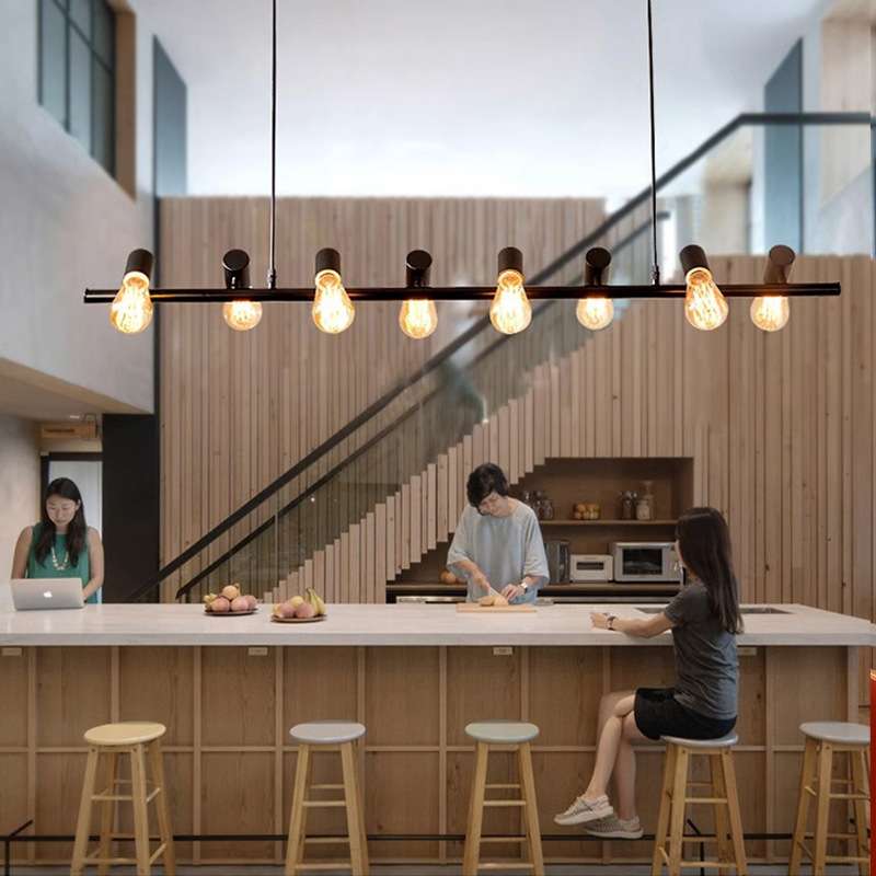 工业风餐饮吊灯创意个性长条灯具女服装店收银台吧台灯美甲店吊灯