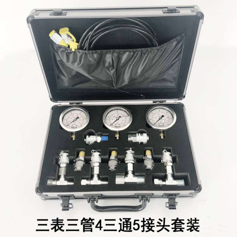 进口精准液压测压盒先导泵组合仪表挖掘机液压油测压表耐震压力表