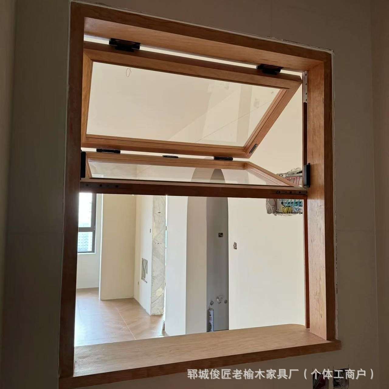 复古老榆木折叠窗框推拉式家居室内套间门厂家直销老榆木实木窗框