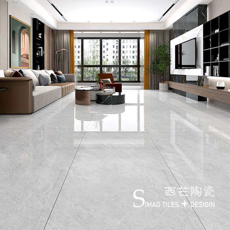 地板砖瓷砖750x1500客厅卧室浅灰色通体大理石广东佛山止滑釉地砖