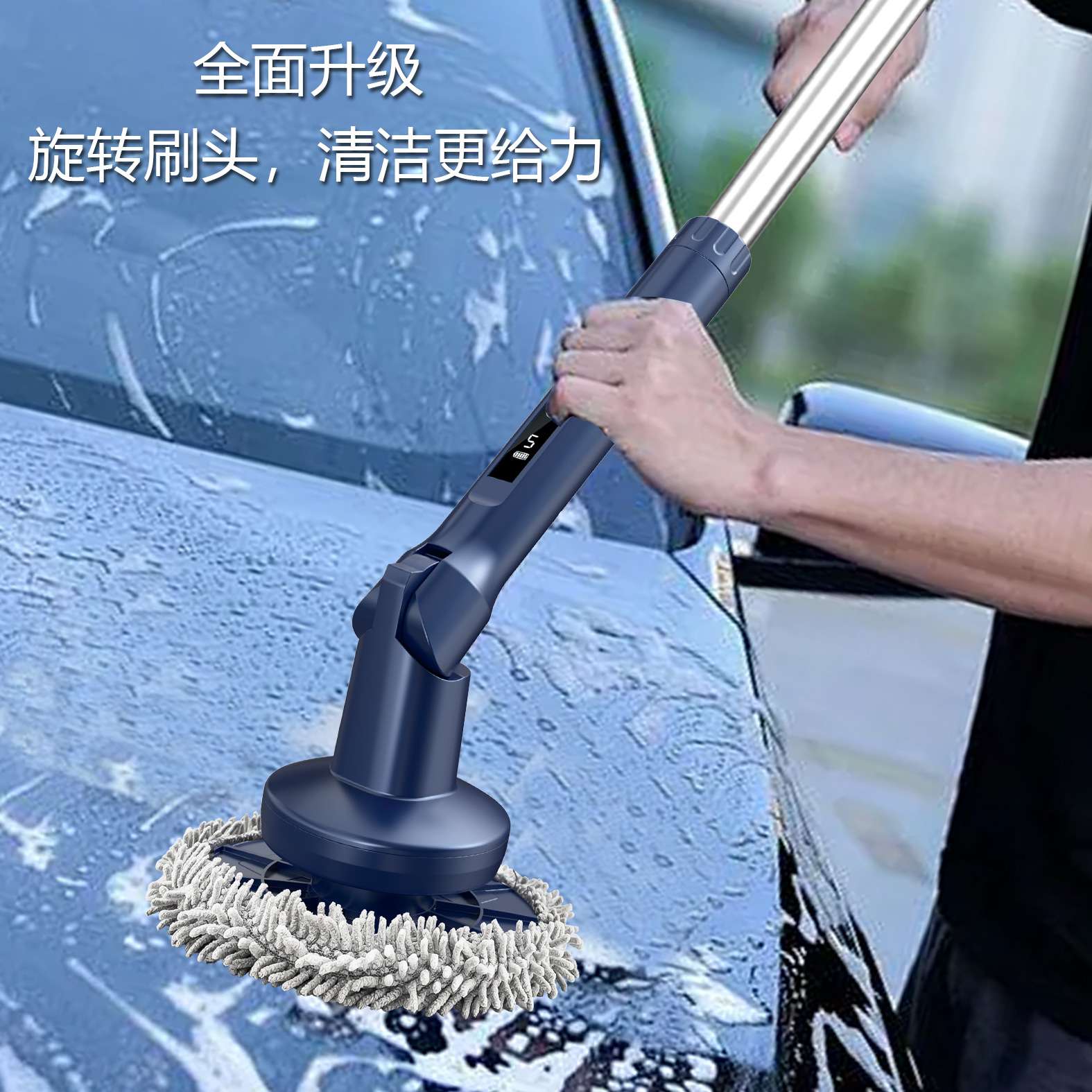新款电动清洁刷无线多功能家用长柄大功率自动刷子洗浴室地板厕所