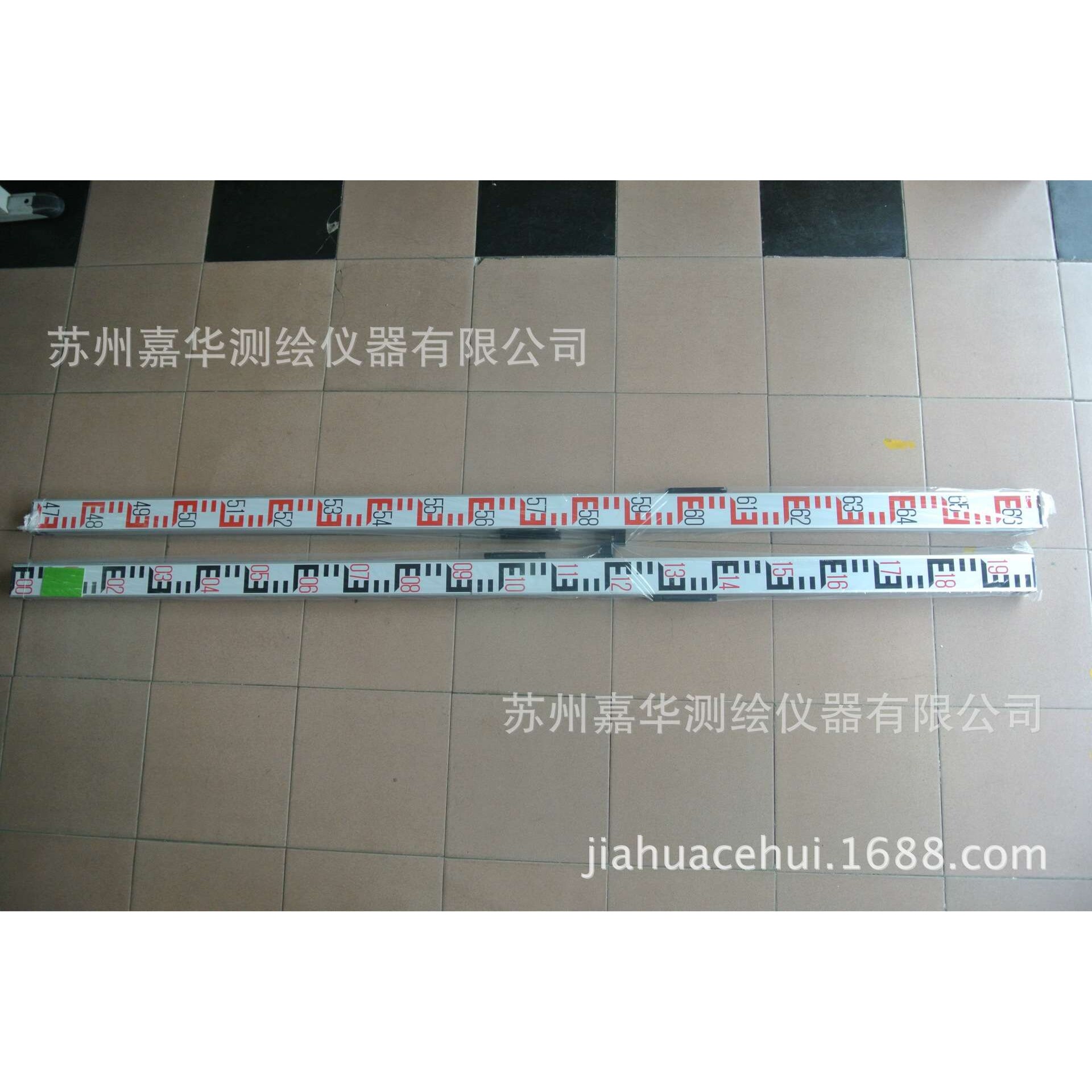 红黑尺2米板尺2m沉降尺双面尺沉降观测尺水准标尺铝合金测量标尺
