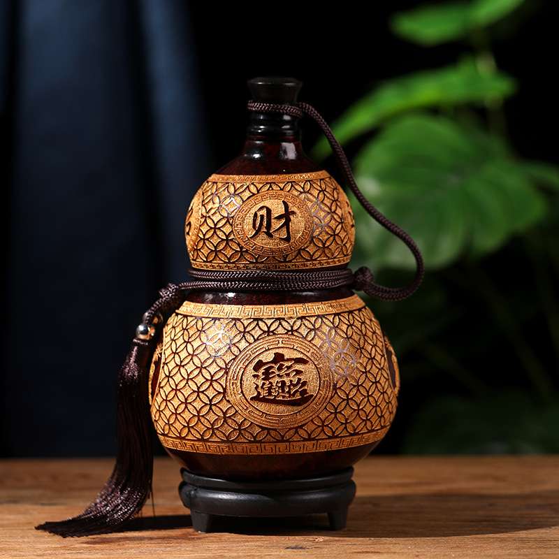 天然大号酒葫芦摆件雕刻酒葫芦聊城厂家 蜂蜡防渗开口葫芦