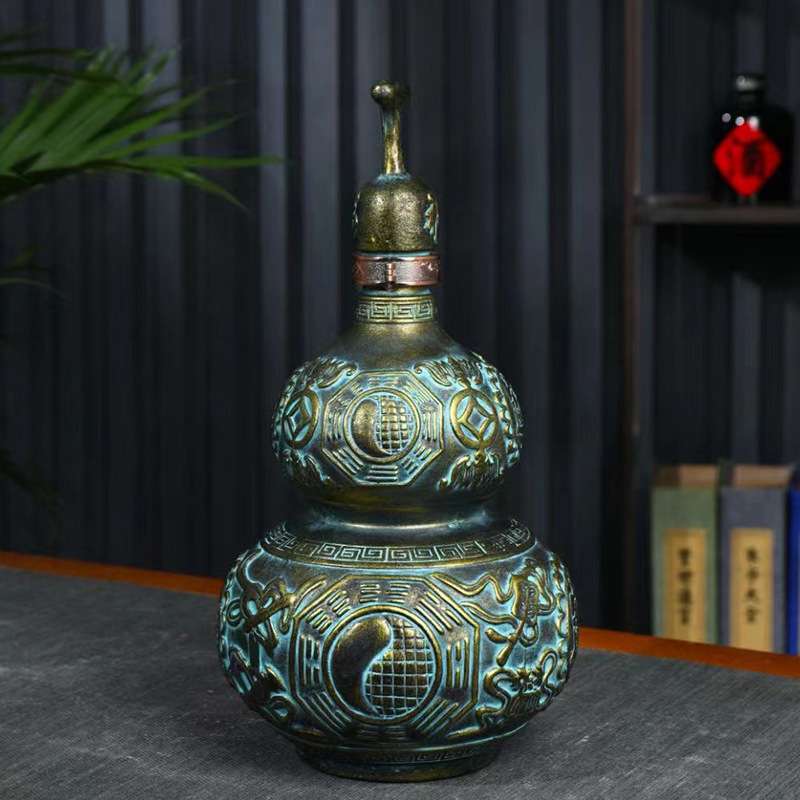 景德镇陶瓷酒瓶空酒壶5斤装仿古葫芦小酒坛子密封罐家用创意酒缸