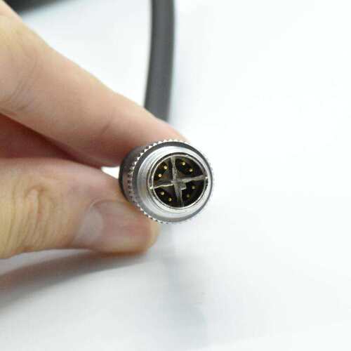 深圳M12防水连接器 8PIN X-code 前锁PG9 母座以太网监控信号传输