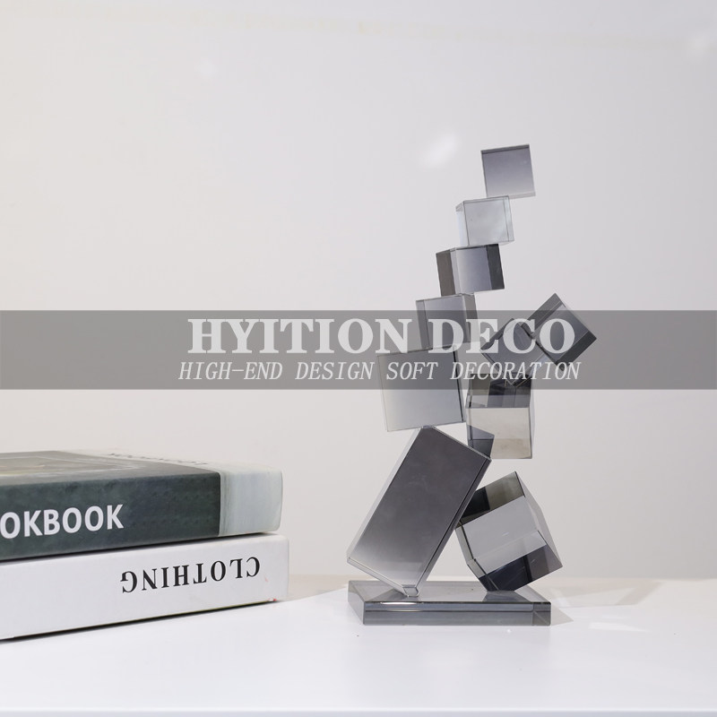 北欧轻奢水晶摆件艺术品创意样板房装饰品家居客厅电视柜玄关摆设