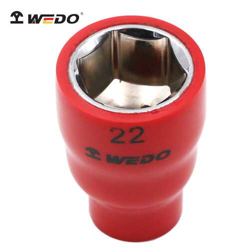 WEDO维度厂家直销 绝缘工具1/2'绝缘浸塑套筒头 VDE认证绝缘套筒