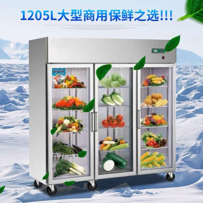 商用冰箱厨房冷藏冷冻四开门双温冷柜上下双门立式大容量六门冰柜