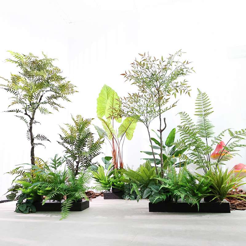仿真花假花摆设阳台围栏栅栏户外花箱仿真花组合假绿植造景装饰树