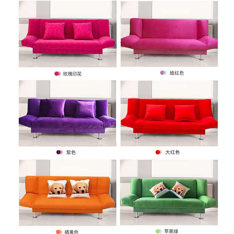 小户型店面单人双人简易多功能沙发床 田园布艺坐卧两用折叠沙发