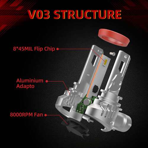 V03 35W 12V LED直插车灯 led雾灯行驶灯 汽车前照灯H7 H11 9005