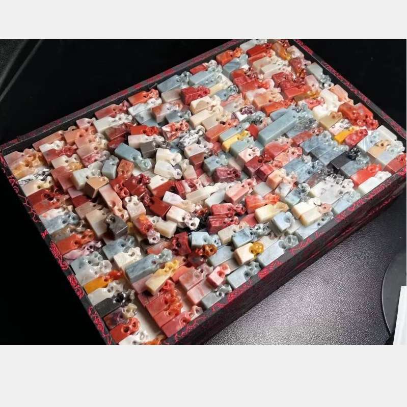 老过石仿太湖石雕印章石料通货100方印面1-1.5㎝书法篆刻闲章寿山