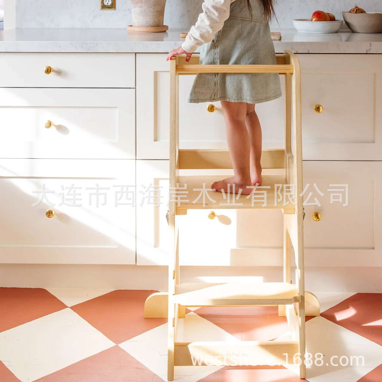 厂家 宝宝洗手凳儿童垫脚凳两用桌椅蒙氏阶梯学习塔厨房扶手凳