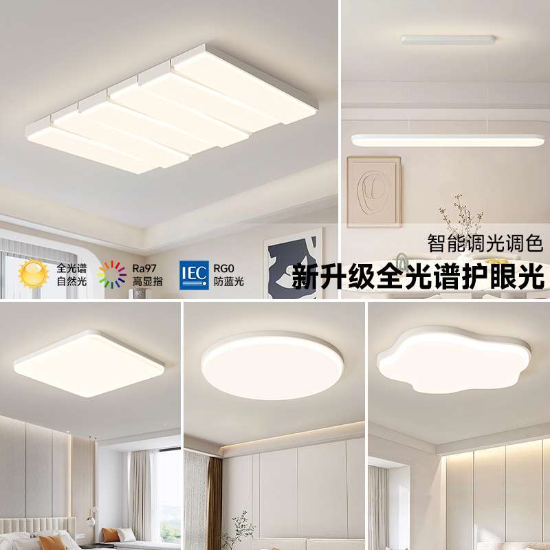 客厅灯北欧风意式简约现代大气家用客厅主灯长方形吸顶灯套餐灯具