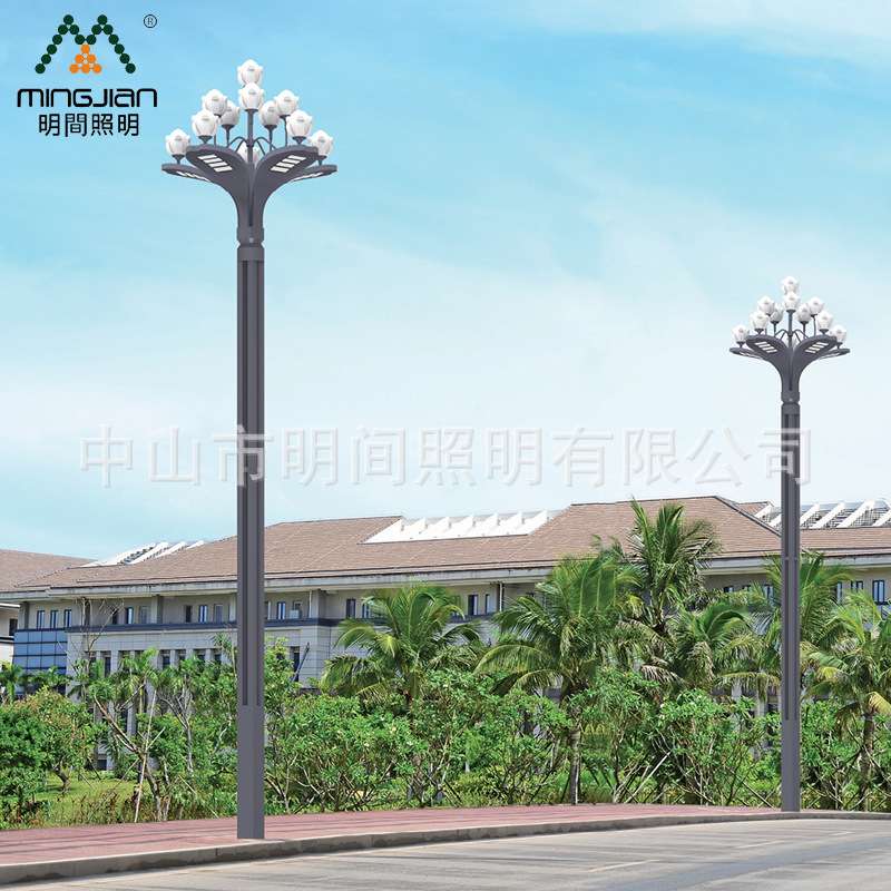 中式创意景观道路LED玉兰灯 多规格9米10米12米系列中华灯组合灯