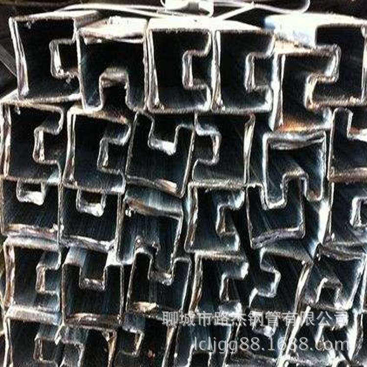 厂家直供 235材质滚压凹形钢管 各种规格各种材质 冷拔凹形钢管