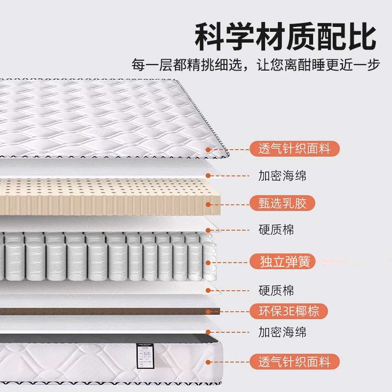 弹簧床垫家用20cm厚软硬双面双人卧室1.8米1.5出租房垫子席梦思