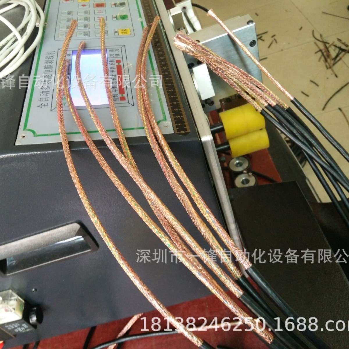 五电机大功率电脑裁线机电缆线护套线OD12mm自动裁线机剥线下线机
