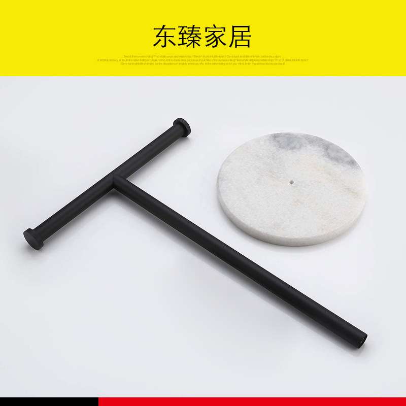 亚马逊热销台式大理石底座毛巾杆可移动不锈钢立式毛巾架厕纸架