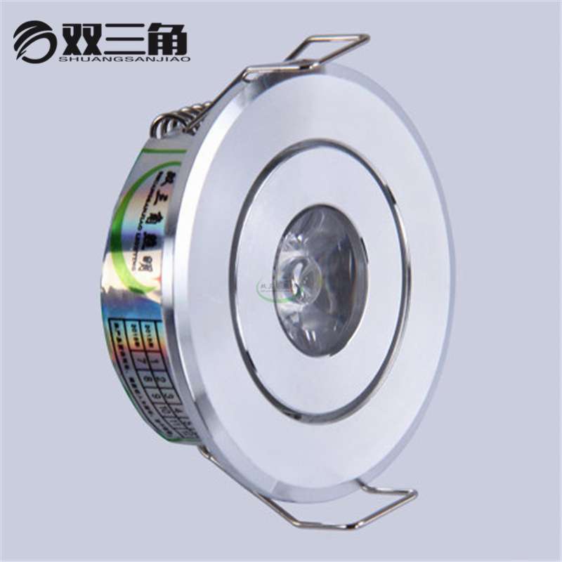 小1w牛眼灯LED天花灯筒灯 开孔42mm-45mm高光砂银迷你220v射灯