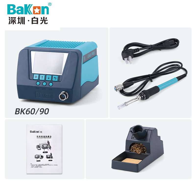 白光BK60/90数显焊台 可调恒温电烙铁 LCD大屏 实时温度显示