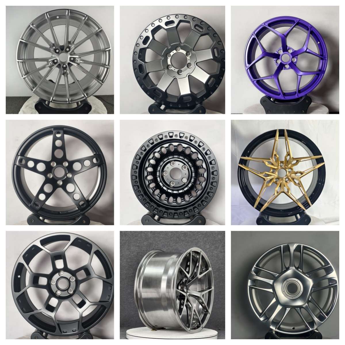 出口20年锻造轮毂厂家 OEM/ODM15 16 17 18 19 20寸轮毂改装齐平