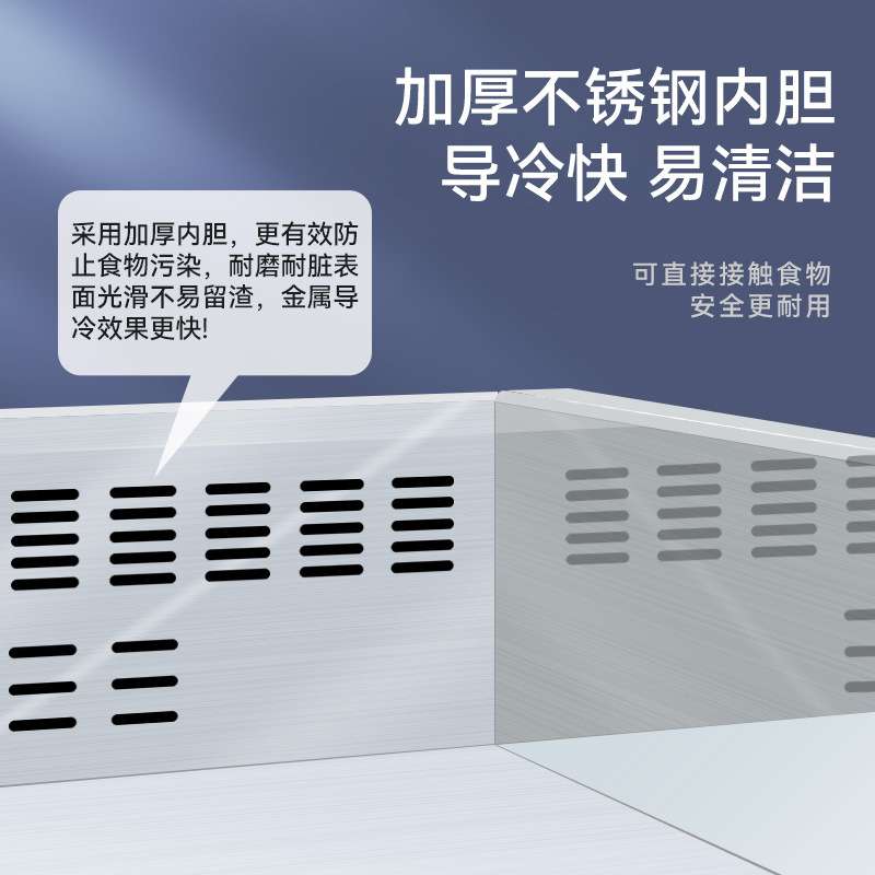 穗凌冰柜鲜肉柜商用无霜风冷超市熟食柜冷藏展示柜穗凌工厂冷柜